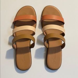 Madewell Triple-Strap Flat Slide Sandle